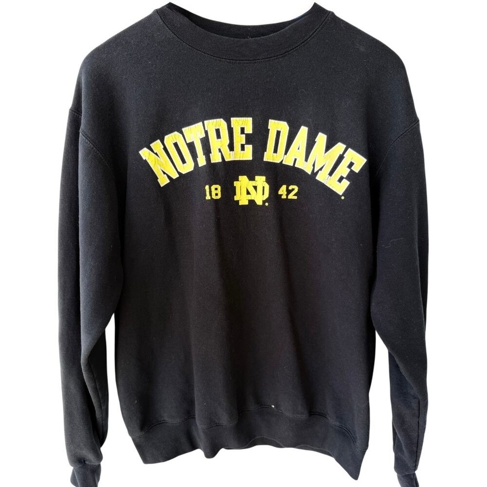 Champion Notre Dame Sweatshirt Mens Medium Navy Blue Crewneck NCAA
